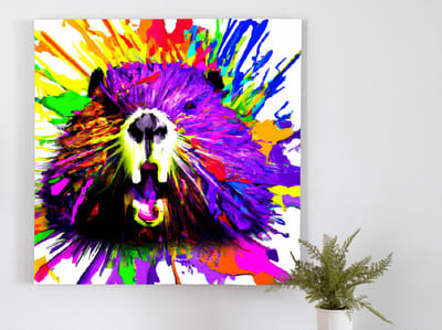 Barry the beaver | Barry the Beaver | Kunst - 80x80 centimeter op Forex | Foto op Forex