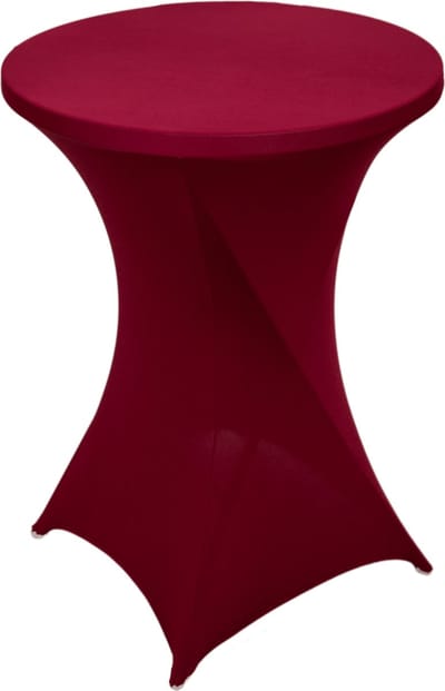 Statafelrok Bordeaux rood – ∅80-85 x 110 cm – Stretch – Tafelrok voor Statafel – Geschikt voor Horeca Evenementen | Sta Tafel Hoes | Staantafelhoes | Cocktailparty | Trouwerij