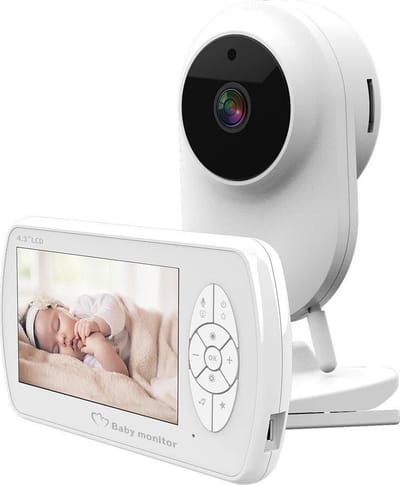 Babyfoon met Camera - Baby Monitor - Binnencamera - CMOS - 1080P - 2MP - Draadloze - Nanny-camera - Wit