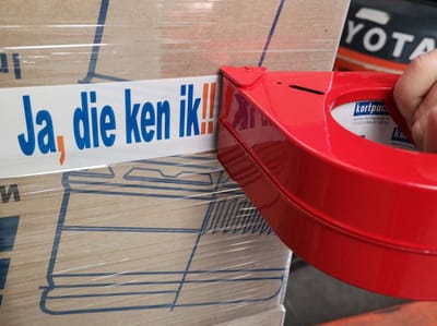 Kortpack - Lusdispenser voor 50mm brede tape met een kerndiameter van 76mm - Tape-dispenser - Plakband-afroller -(065.0496)