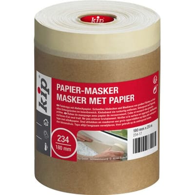 Kip 234 papier masker met premium afplaktape 180mmx25m