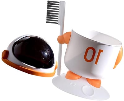 Mini prullenbak - Bureau vuilnisbak - Afval opruimen - Met afdekking - 26.5X18.5CM - Oranje