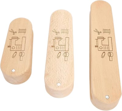 Kleermakersklepel Set - Houten Strijkblokken - Naden Vlakken - Massief Hout - 30.5 cm - Houtkleur