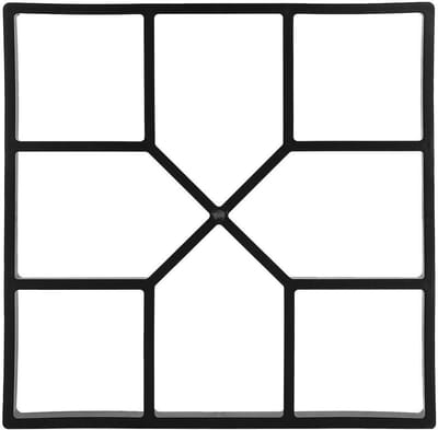 Dailygoods- Tuintegels 40x40 cm - Doe-het-zelfset - Vloervormen voor Buiten - PP-kunsthars - Zwart - Inclusief straatsteenvorm - Straatstenen