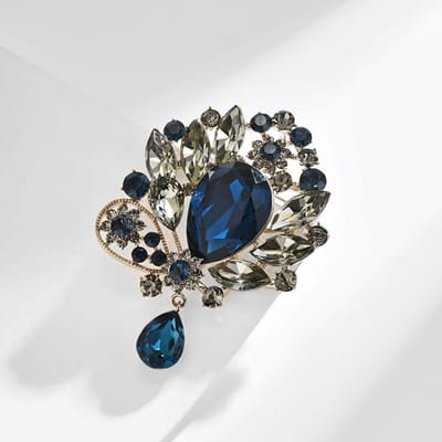 Nieuwe Paleisstijl Retro Broche Modieus Temperament Elegante Dames Jas Borstbloem Accessoires Modieuze Sieraden black