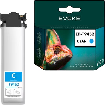 Evoke Compatibele Inkt voor Epson T9452 C13T945240 Cyaan 60 ml 5000 Pagina's Workforce Pro Wf-C5210Dw C5290Dw C5710Dwf C5790Dwf