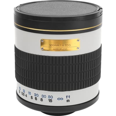 500mm F6.3 Super Telefoto Spiegellens Geschikt voor MinoltaSony AF Mount DSLR CameraWit wit