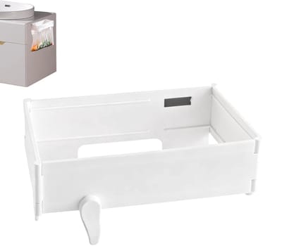 Vuilniszakhouder - Afvalframe - Orde Houden - Opvouwbaar Ontwerp - 31 x 10 x 1 cm - Wit