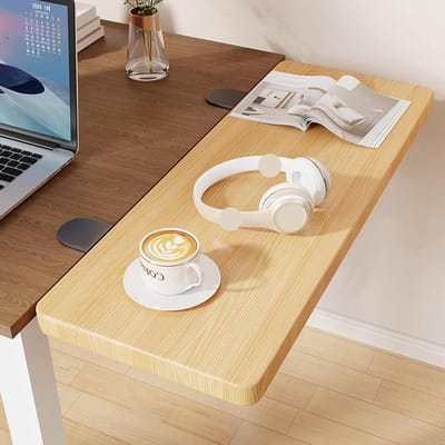 Bureau uitbreidingsplaat - Toetsenbordlade Armsteun - Ergonomisch Werken - Zonder Boren Bevestigen - 60 x 25 cm - Beige