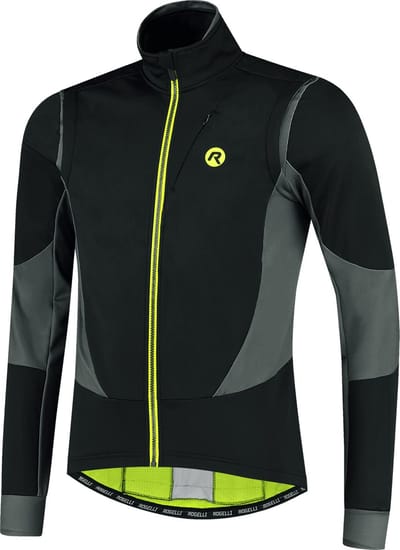 Rogelli Brave Fietsjack Winter - Heren - Zwart, Grijs, Fluor - Maat L
