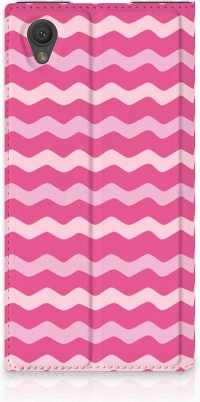 Sony Xperia L1 Hoesje met Magneet Waves Pink