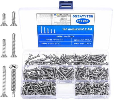 305 Pcs Self Tapping Screws Stainless Steel Self Tapping Screws Stainless Steel, Plate Screws Self Drilling Screws for - ShopVlot
