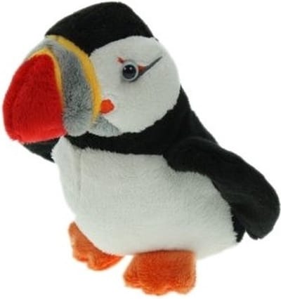 Pluche papegaaiduiker/puffin zeevogel knuffel - 15 cm - speelgoed zeedieren