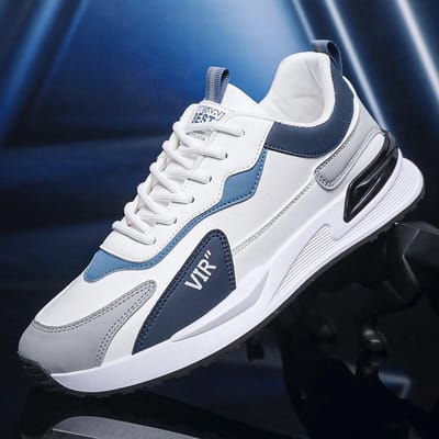 Nieuwe Heren Hardloopsneakers Ademend Sport Herenschoenen Klassiek Mesh Ademend Heren Casual Schoenen Mode Zapatillas De Hombre 39 white