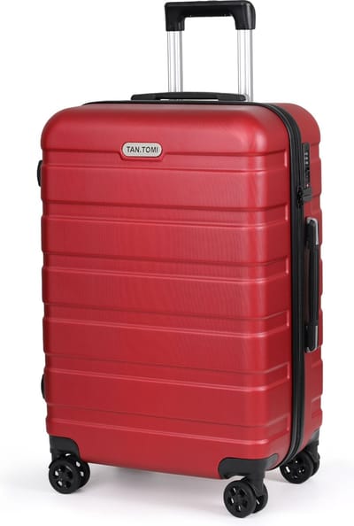 TAN.TOMI Koffer - 65L Reiskoffer met 4 wielen - Ruimbagage - Cijferslot - Reiskoffer - Trolley Koffer met Wielen - Rood