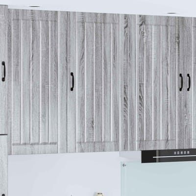 vidaXL - Wandkast - LUCCA - Grijs - sonoma - 50 - x - 31 - x - 100 - cm - Bewerkt - hout