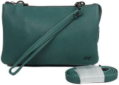 Bear Design Uma Leren Schoudertas / Clutch - Aqua