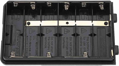 Batterijbehuizing Radio - Batterijhouder - Radio Gebruik - Op Maat Gemaakt Ontwerp - 6 AA Batterijen - Zwart