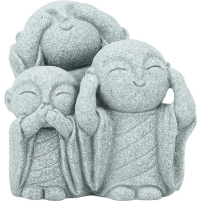 Mini Monnik Boeddha Beeld Chinees Groen Zandsteen Schattig Boeddha Beeldje 3 Kleine Monniken Ornament voor white