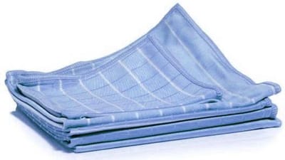 Aqua Laser 6-Delige Glasdoekenset Bamboe Blauw