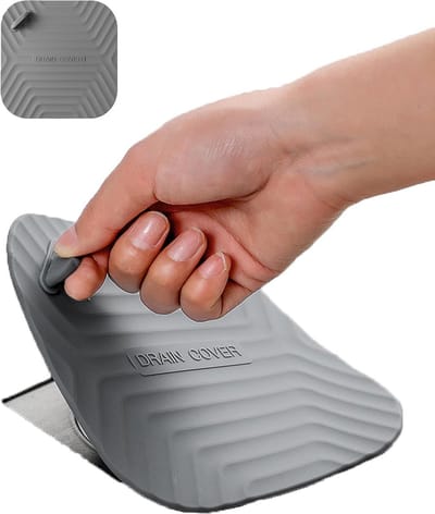 Vierkante Siliconen Afvoerputje Cover voor Badkamer - Douche Afvoer Plug en Stop voor Aanrecht 15cm Grijs