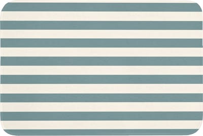 Badmat 90x60 cm - Antislip - Strepen - Modern - Blauw - Badmatten voor badkamer - Badkamermat - Douchemat - Badkamer mat