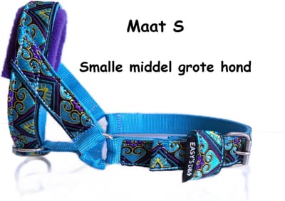 Hoofdhalster hond - Anti trek - Maat S - Licht blauw - Paars - Gevoerd - Antitrek hoofdhalster hond - Halster hond - Anti trek hond - Sterke rassen - Zeer sterk