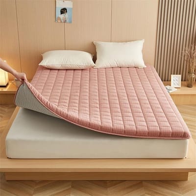 Vouwmatras Katoen - Studentenmatras Futon - Comfortabel Slapen - Huidvriendelijk Ademend - 200 x 220 cm - Grijs