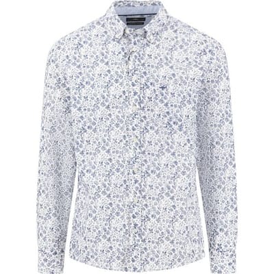 Fynch-Hatton Overhemd Allover Floral Pattern Superfine Cotton Button-Down Horizon / male