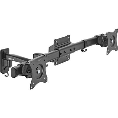 SpeaKa Professional SP-TVM-512 Wandbeugel voor monitor Aantal monteerbare displays: 2 Display(s) 33,0 cm (13) - 68,6 cm (27) Zwart Draaibaar,