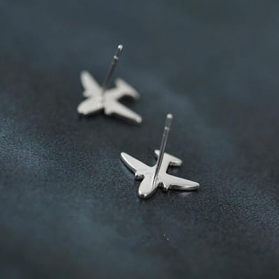 Mode Voorkom Allergie Zilverkleur Vliegtuig Oorknopjes Voor Vrouwen Party Cadeau Sieraden Brincos gray