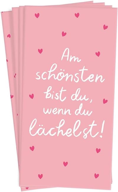 Zakdoekjes Met Tekst - Papieren Zakdoeken - Kleine Boodschappen - Lieve Spreuken - 10 Stuks - Wit