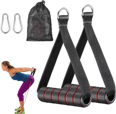 Ergonomische Kabel Trekhandvatten voor Fitness, Triceps Oefeningen en Gym Accessoires - Ideaal voor Weerstandsbanden en Krachttraining