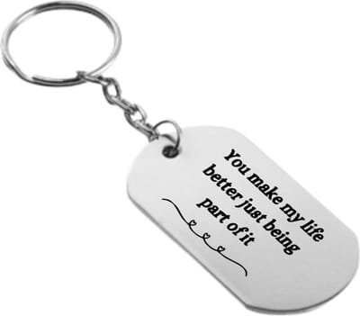 Akyol - you make my life better by just being part of it sleutelhanger - Quotes - familie vrienden - cadeau - 54 x 29mm