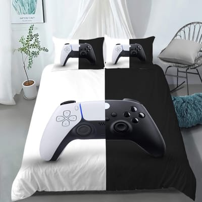 Play Designs Dekbedovertrek Kussensloop Gaming Beddengoedset Videogames Volwassene Jongen Meisje Slaapkamer Decoratie Eenpersoons Tweepersoons Maat 135x200cm