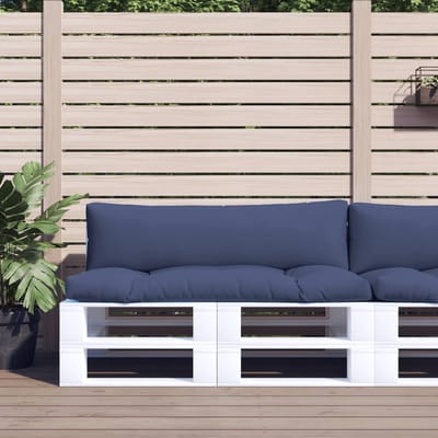 vidaXL Palletkussens 2 st oxford stof marineblauw