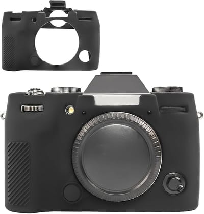 Zachte Siliconen Camera Bescherming voor Fujifilm X-T50 - Compacte Draagtas, Schokbestendig en Waterdicht, Zwart