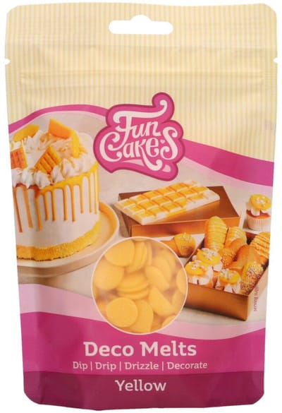 FunCakes Deco Melts Geel - 250g - Smeltsnoep - Cupcake Decoratie - Lollies - Snoepjes