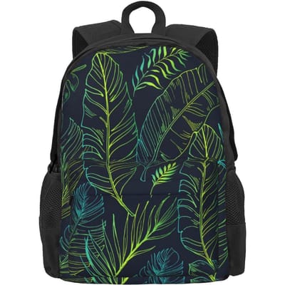 Tropische Palmblad Rugzak Jungle Print Outdoor Rugzakken Jeugd Leuke Schooltassen Hoge Kwaliteit Grote Rugzak 36x32x10cm