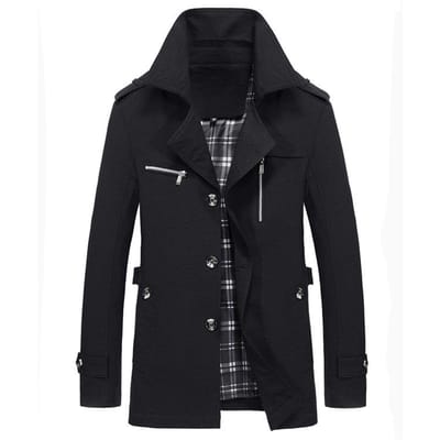 Herfst en Winter Nieuwe Trenchcoat Heren Medium en Lang Casual Heren Top Herfst Losse Jas 5XL