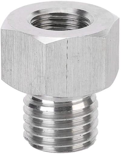 Dailygoods - M12X1,5 naar 1/8 Fitting Adapter - Aluminium Fitting - Handige installatie - 1/8 binnendraad - Oliedrukadapter - Geschikt voor di...