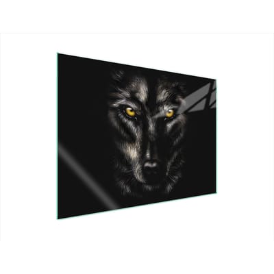 TMK ArtDeko - Serie - Glazen Beschermplaat Voor Fornuis - 70x52 cm - Wolf Design