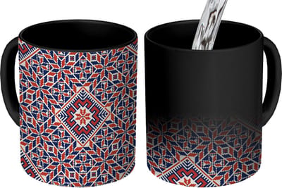 Magische Mok - Foto op Warmte Mokken - Koffiemok - Design - Borduren - Motief - Patronen - Magic Mok - Beker - 350 ML - Theemok