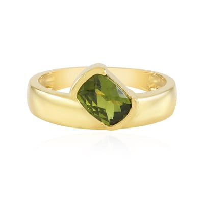 Cavill - Vesuvianiet Ring - 925 Sterling Zilver met 18K Goud Verguld - 0,97 ct Antiek Schaakbord Slijpsel - Elegantie & Tijdloos