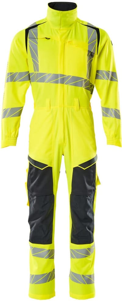 Mascot Accelerate Safe Overall met kniezakken 19519-236 - hi-vis geel/donkermarine - 2XL