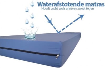 90x200 Zorgmatras Incontinentie - waterdichte Koudschuim matras c.a 17 cm