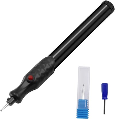Elektrische Graveerstift - Mini Carving Tool - DIY Decoratie - Draadloos Ontwerp - 16 cm Lengte - Rood