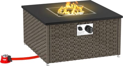 Rookloze vuurkorftafel met terrasverwarming - 13 kW