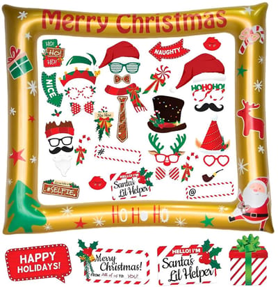 ZEYNOMAX- Fotolijsten - Opblaasbare Fotolijst - 39 Stuks Foto-Rekwisieten - Decoratie voor Kerstfeesten - Hoogwaardige Materialen - Eenvoudig te Monteren - Fotorekwisieten