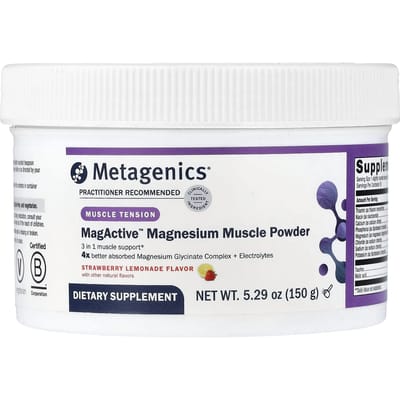 Metagenics, MagActive™ Magnesium Spierpoeder, Aardbei Citroenade, 5,29 oz (150 gr)